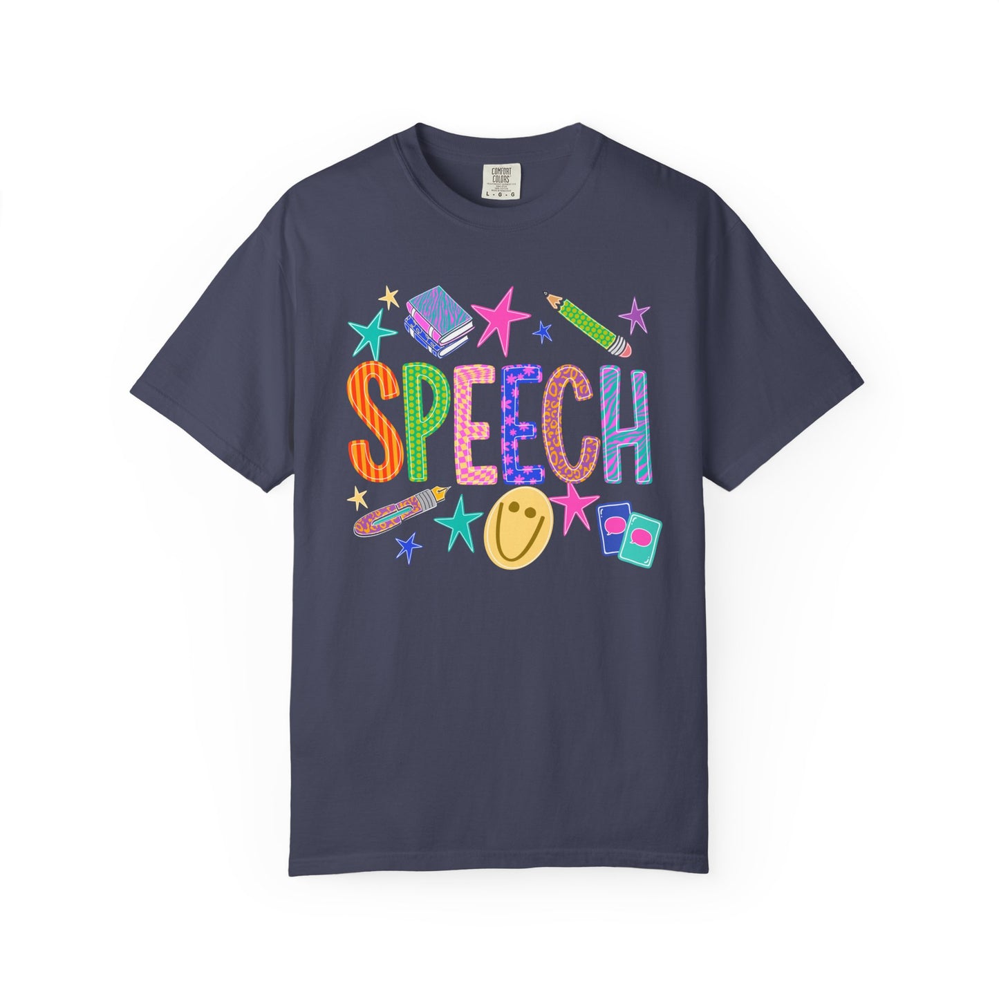 Colorful Retro Speech Comfort Colors T-Shirt