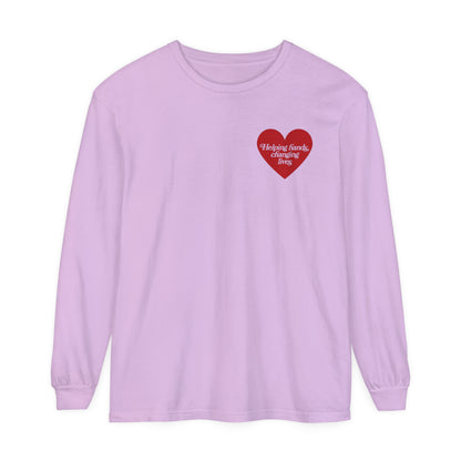 Helping Hands OT Long Sleeve Comfort Colors T-Shirt | Front and Back Print
