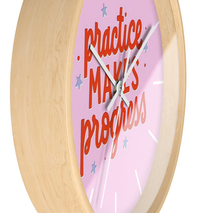 Practice Makes Progress Wall Clock