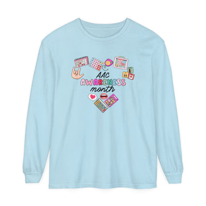 AAC Awareness Month Long Sleeve Comfort Colors T-Shirt