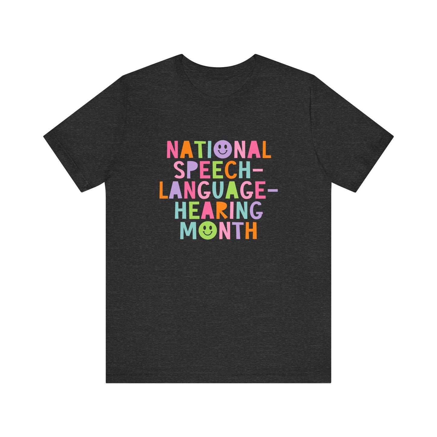 Colorful National Speech-Language-Hearing Month Jersey T-Shirt