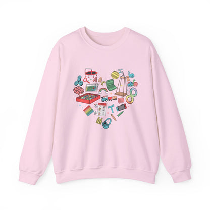 Autism Heart Crewneck Sweatshirt