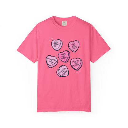 Candy Hearts Comfort Colors T-Shirt