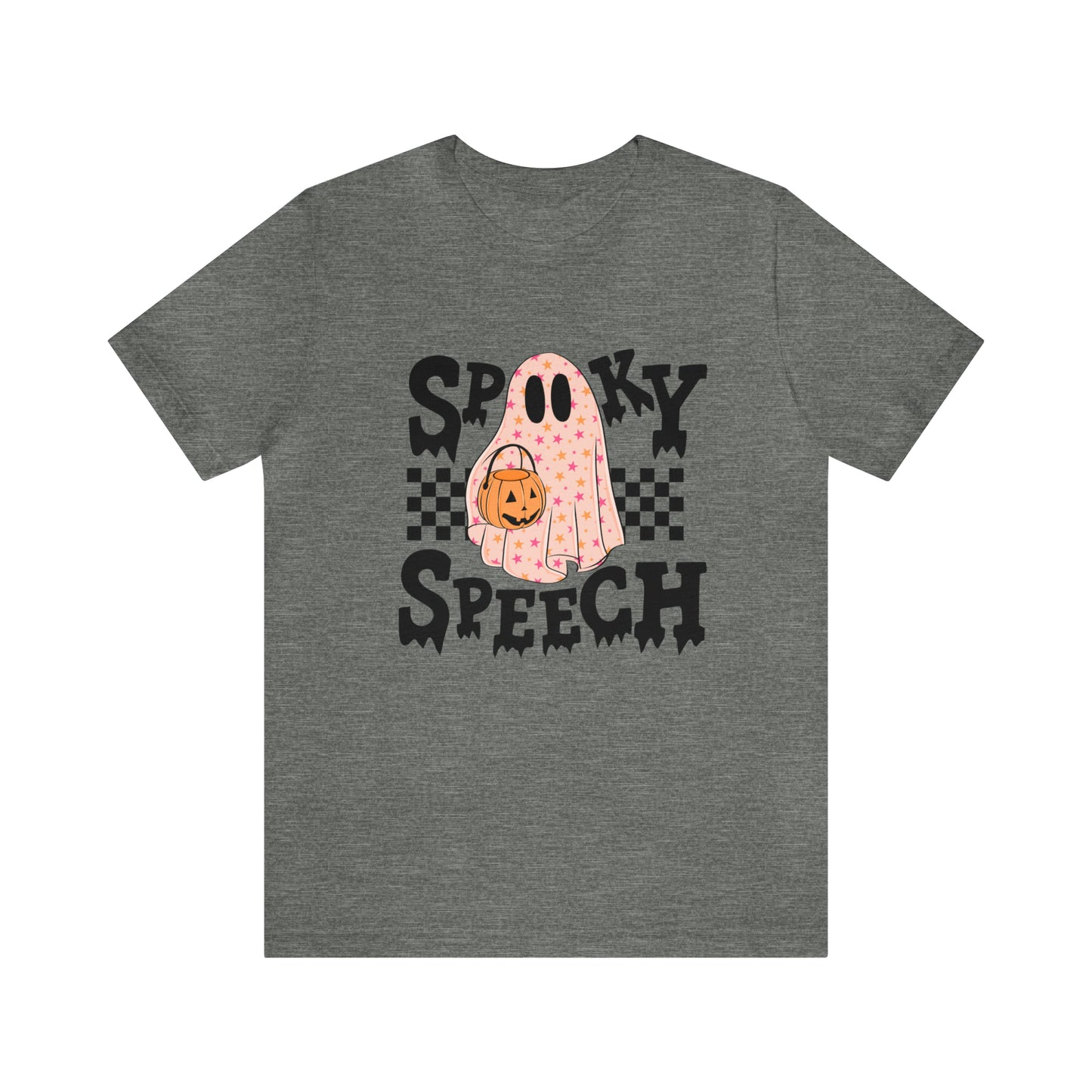 Spooky Speech Checkerboard Jersey T-Shirt