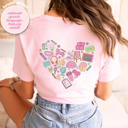 National Speech-Language-Hearing Month Jersey T-Shirt | Front and Back Print