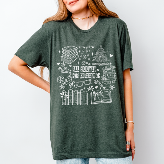 All Booked for Christmas Jersey T-Shirt