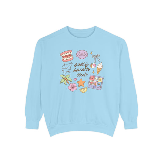 Salty Speech Club Comfort Colors Sweatshirt