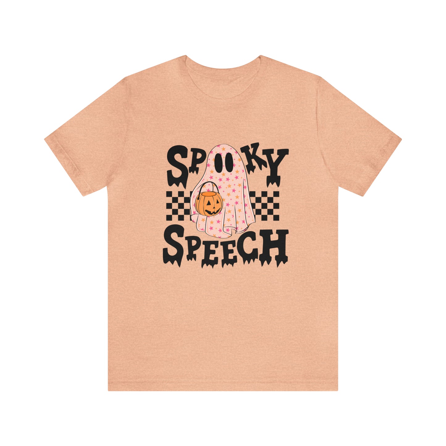 Spooky Speech Checkerboard Jersey T-Shirt