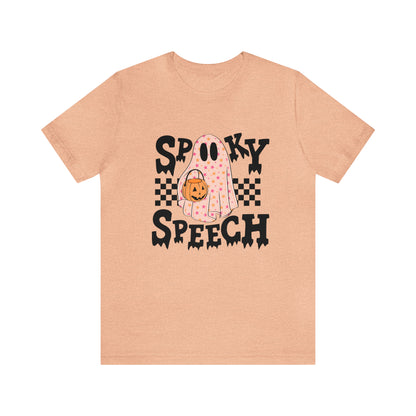 Spooky Speech Checkerboard Jersey T-Shirt