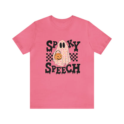 Spooky Speech Checkerboard Jersey T-Shirt