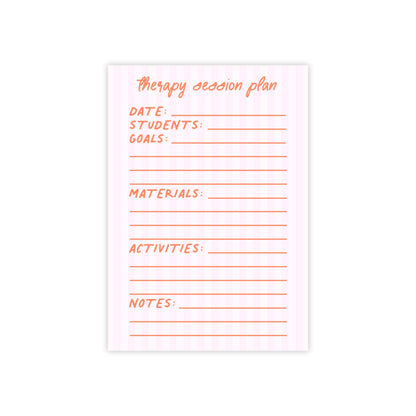 Therapy Session Plan Post-it® Note Pad | Pink & Coral