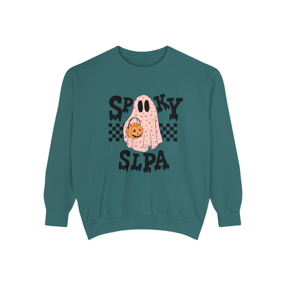 Spooky SLPA Checkerboard Comfort Colors Sweatshirt