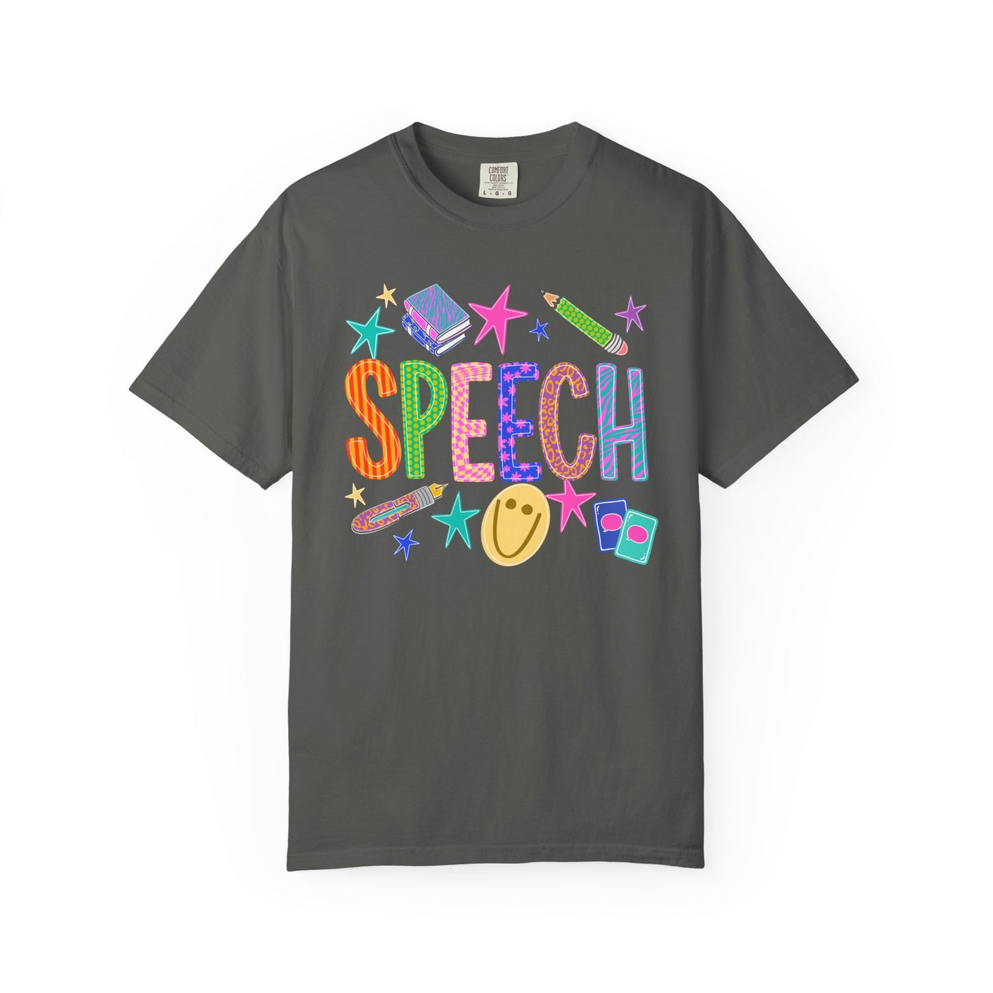Colorful Retro Speech Comfort Colors T-Shirt