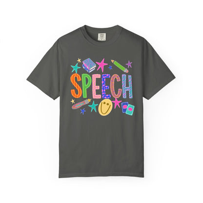 Colorful Retro Speech Comfort Colors T-Shirt