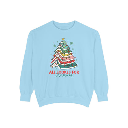 All Booked for Christmas Comfort Colors Sweatshirt
