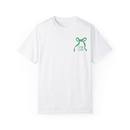 Lucky SLP Bow Comfort Colors T-Shirt | Front and Back Print
