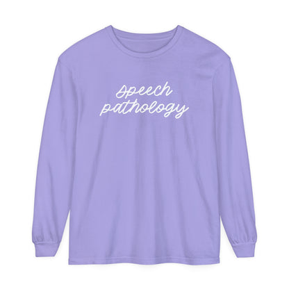 Speech Pathology Script Long Sleeve Comfort Colors T-shirt