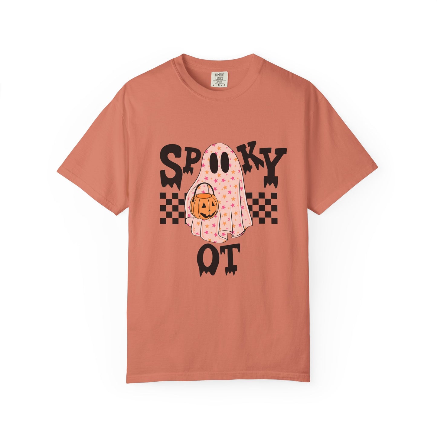 Spooky OT Checkerboard Comfort Colors T-Shirt