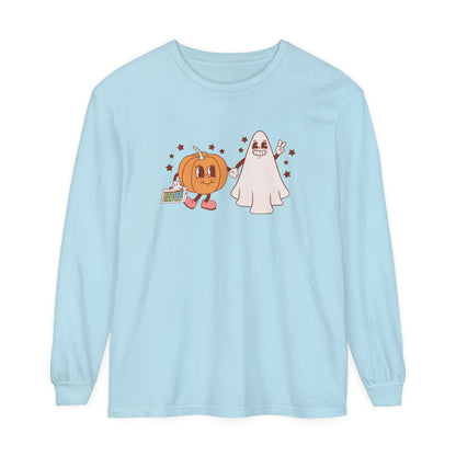 Pumpkin and Ghost AAC Long Sleeve Comfort Colors T-Shirt