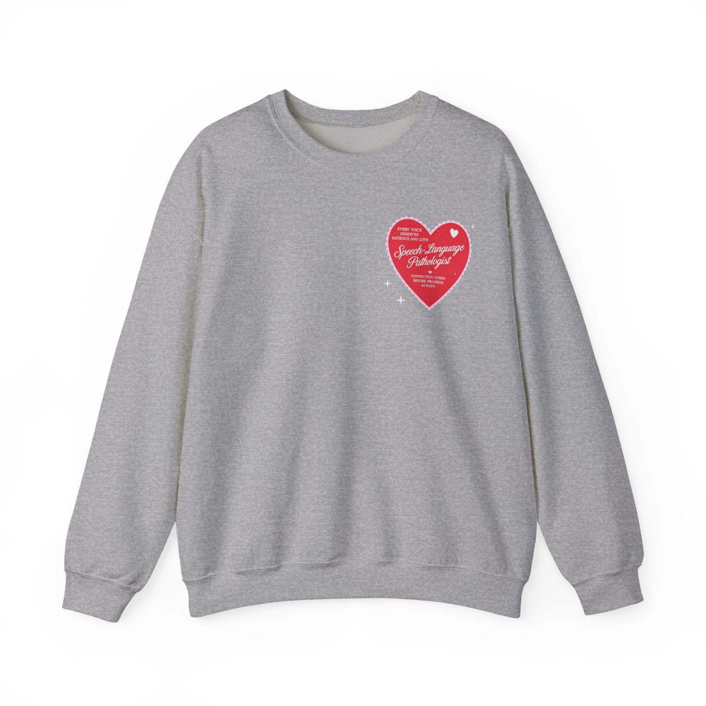 SLP Heart Patch Sweatshirt | Front and Back Print