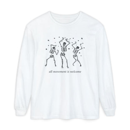 All Movement Is Welcome Long Sleeve Comfort Colors T-Shirt