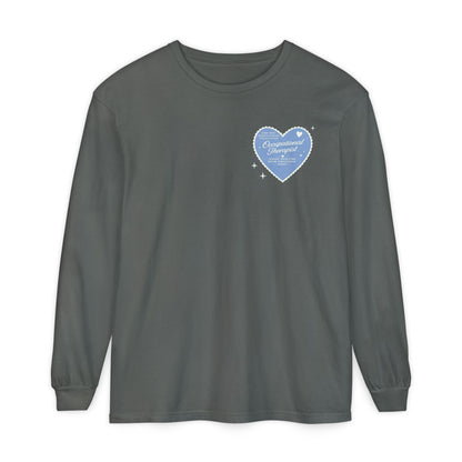 OT Heart Patch Long Sleeve T-Shirt | Front and Back Print