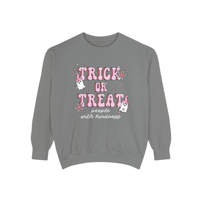 Trick or Treat People With Kindness Comfort Colors Sweatshirt
