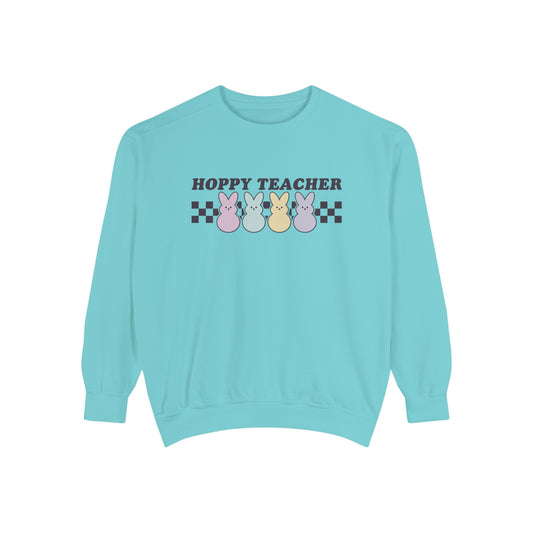 Hoppy Teacher Comfort Colors Sweatshirt