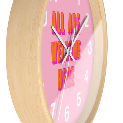 All Are Welcome Here Wall Clock