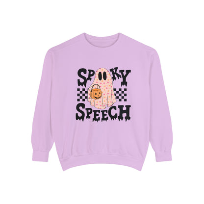 Spooky Speech Checkerboard Comfort Colors Sweatshirt
