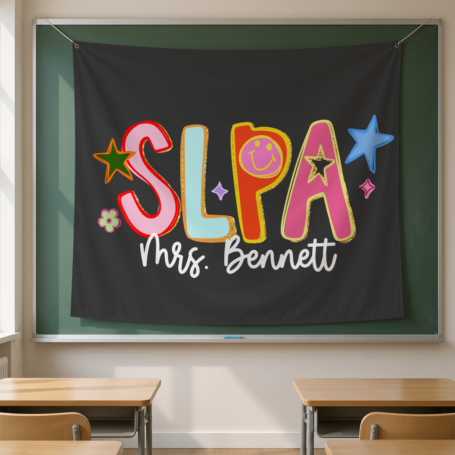 Personalized Retro Colorful SLPA Tapestry