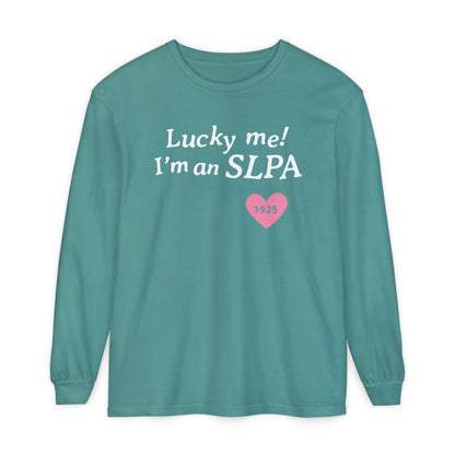 Lucky Me I'm an SLPA Long Sleeve Comfort Colors T-Shirt
