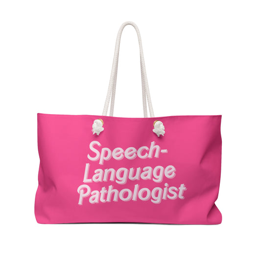 Pink Speech-Language Pathologist Oversized Therapy Tote