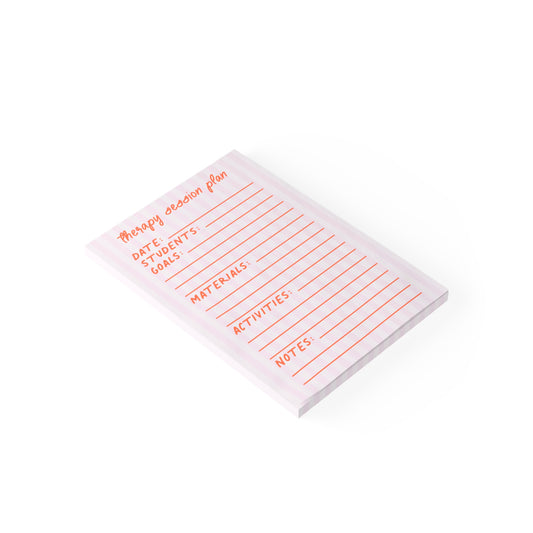 Therapy Session Plan Post-it® Note Pad | Pink & Coral