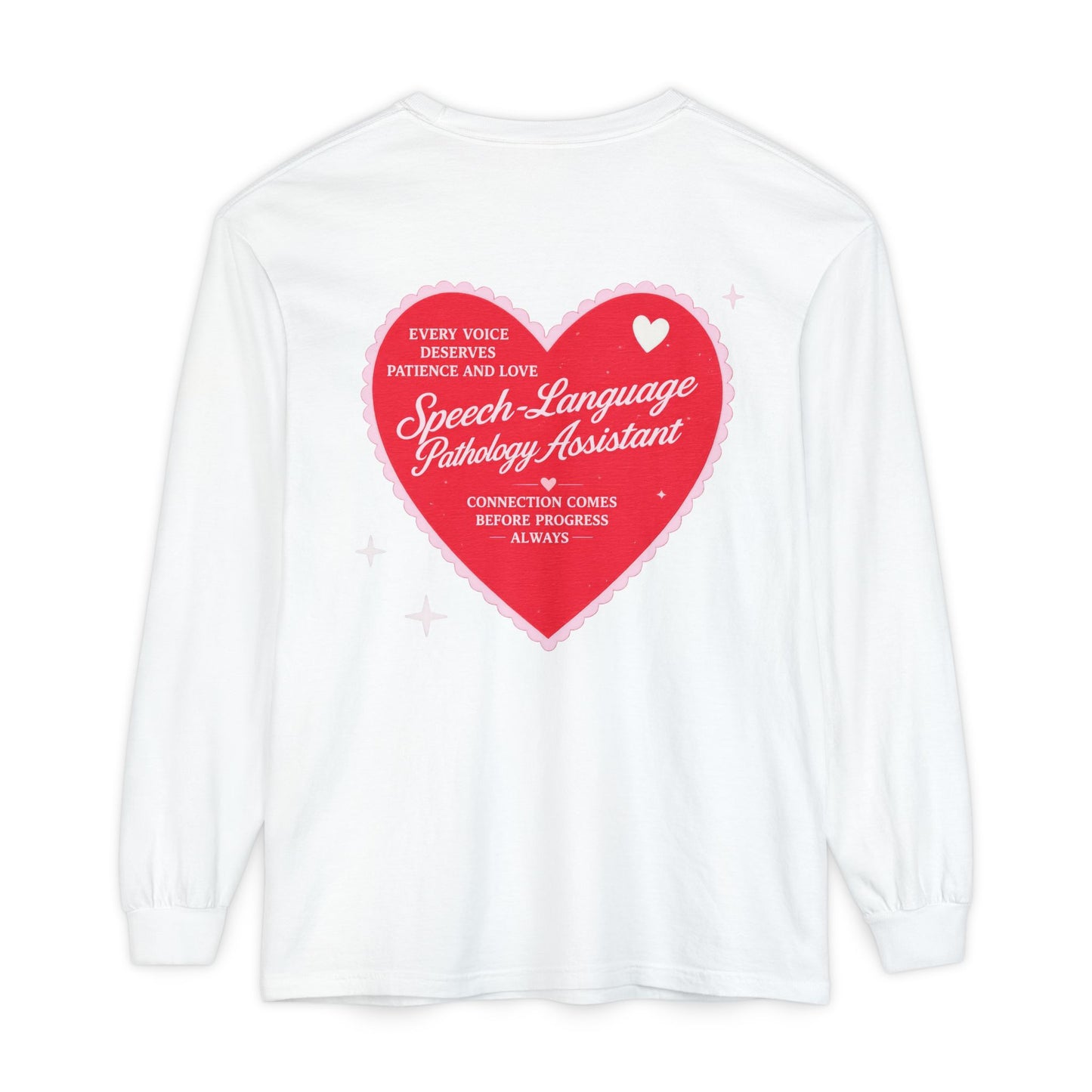 SLPA Heart Patch Long Sleeve T-Shirt | Front and Back Print