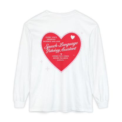 SLPA Heart Patch Long Sleeve T-Shirt | Front and Back Print