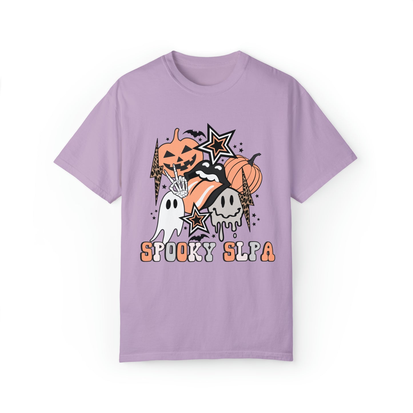 Spooky SLPA Retro Halloween Comfort Colors T-Shirt