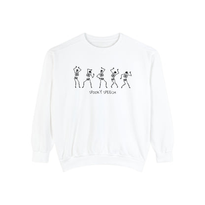Spooky Speech Skeletons Comfort Colors Sweatshirt