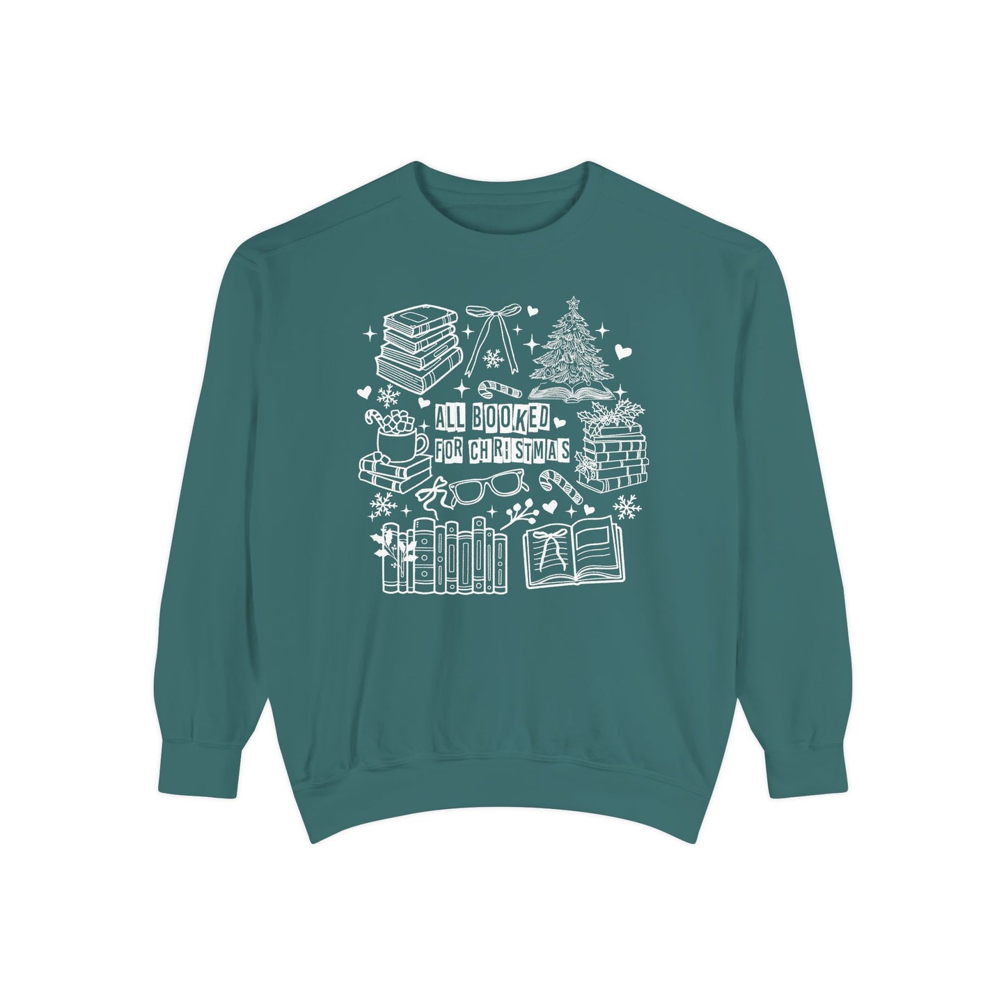 All Booked for Christmas Comfort Colors Sweatshirt
