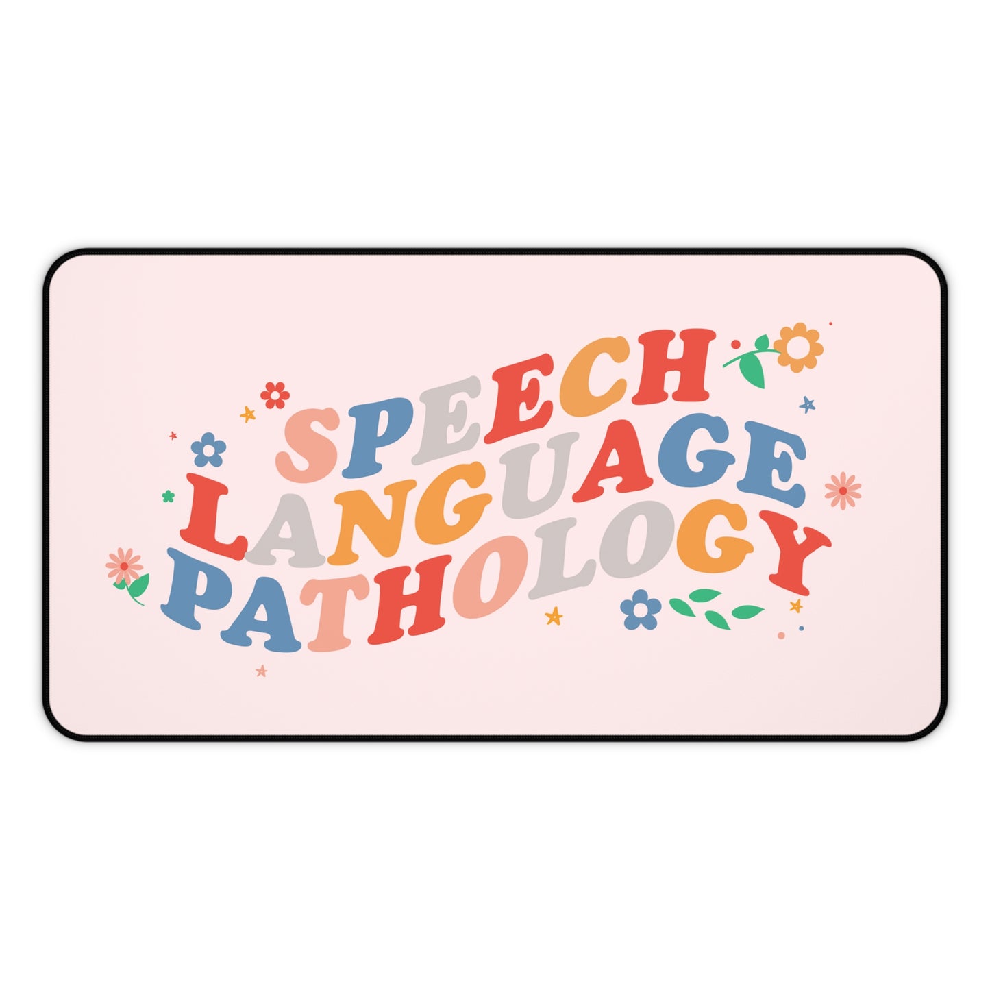 Speech Flowers Desk Mat