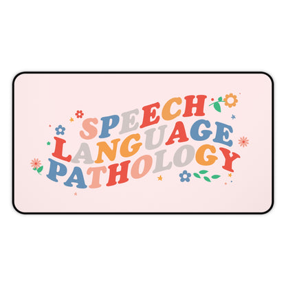 Speech Flowers Desk Mat