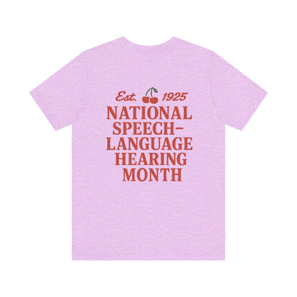 NSLHM Cherries Jersey T-Shirt | Front and Back Print