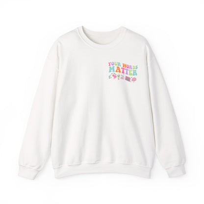 National Speech & Hearing Month Crewneck Sweatshirt | Front and Back Print