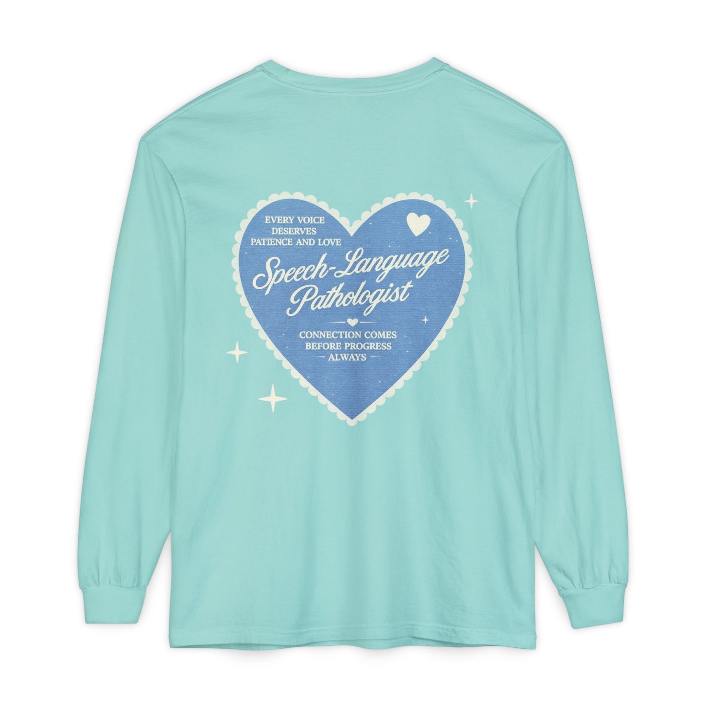 SLP Heart Patch Long Sleeve T-Shirt | Front and Back Print