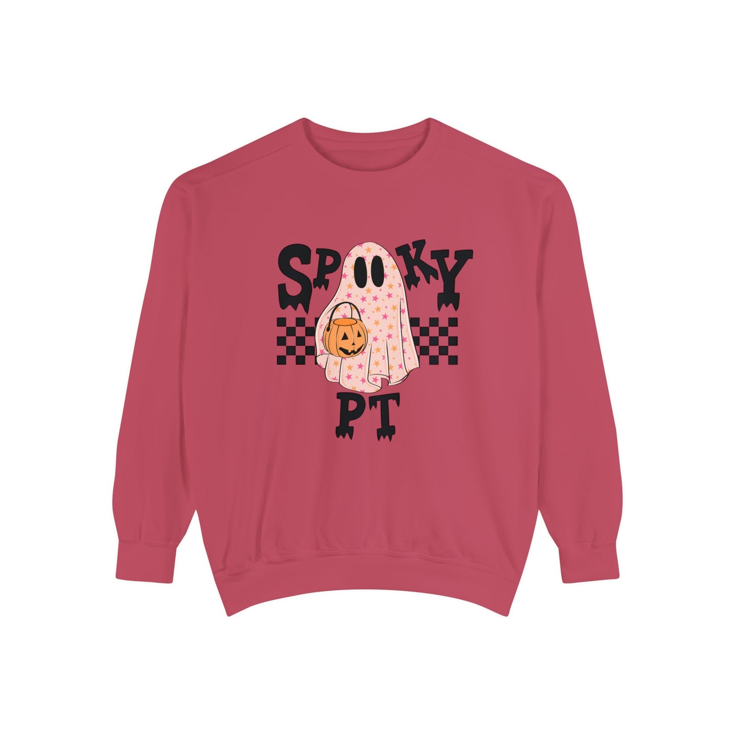 Spooky PT Checkerboard Comfort Colors Sweatshirt