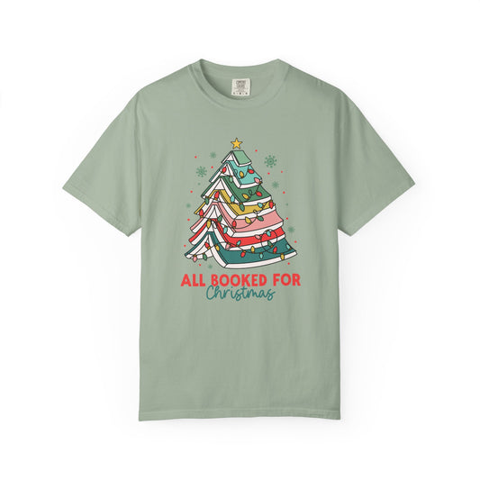 All Booked for Christmas Comfort Colors T-Shirt