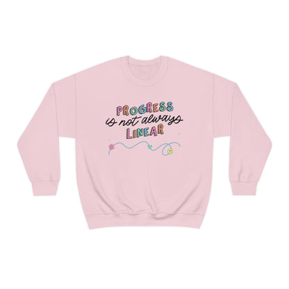 Progress Is Not Always Linear Crewneck Sweatshirt
