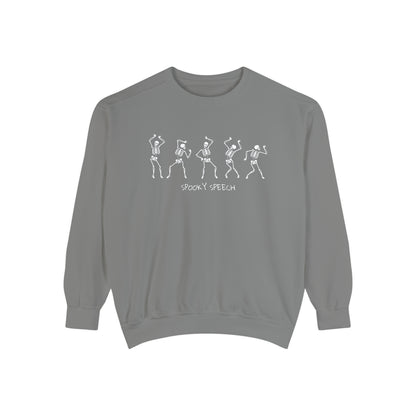 Spooky Speech Skeletons Comfort Colors Sweatshirt