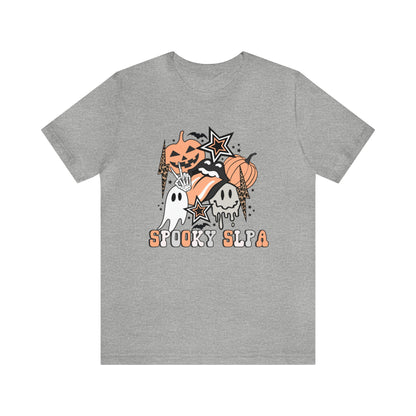 Spooky SLPA Retro Halloween Jersey T-Shirt