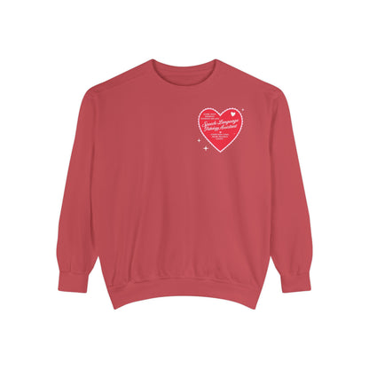 SLPA Heart Patch Comfort Colors Sweatshirt | Front and Back Print